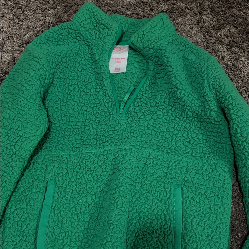 Wonder Nation Green Kids' Sherpa Pullover